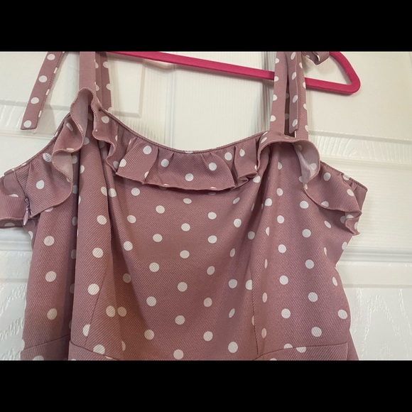 Allegra K poka dot ruffle dress - Picture 7 of 7